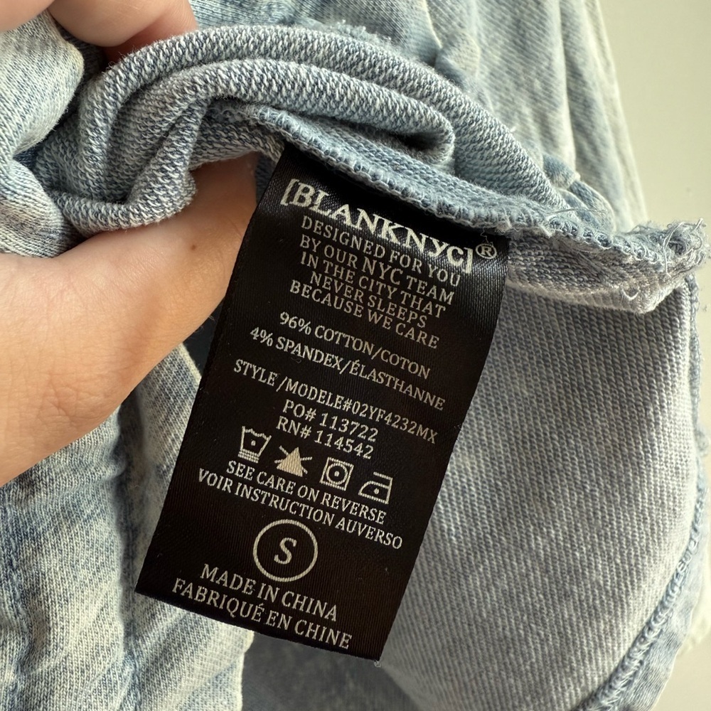 Blank NYC Cropped Acid Wash Hoodie Small | Model Off-Duty Lounge Streetwear - Picture 5 of 5